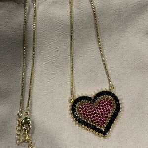 Gold Heart Pendant Necklace